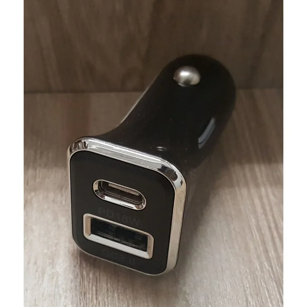 PD Fast Car Charger Dual Ports One Type C and One USB A ports